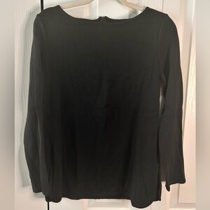 St John Boutique Black Women's Long-Sleeve Wool Knit Sweater Top Designer Zip 10